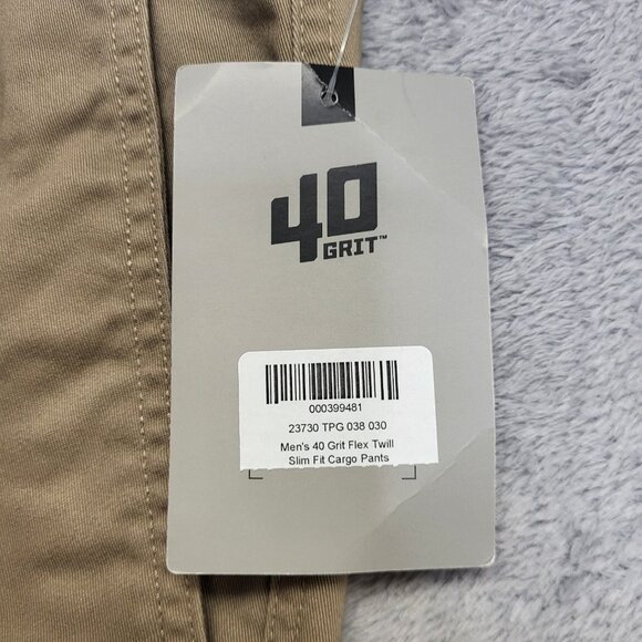 Duluth Trading 40 Grit Pants Mens 38x30 Slim Fit Straight Leg Flex Twill Cargo - Picture 10 of 11